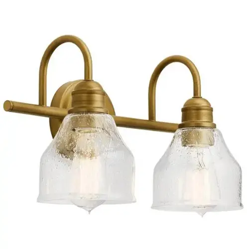 Avery 14.75 In. 2-Light Bath Vanity Fixture (Natural Brass)