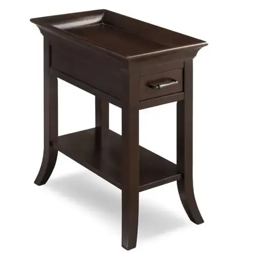One Drawer Traditional Cherry Tray Edge End Table One Drawer Traditional Cherry Tray Edge End Table