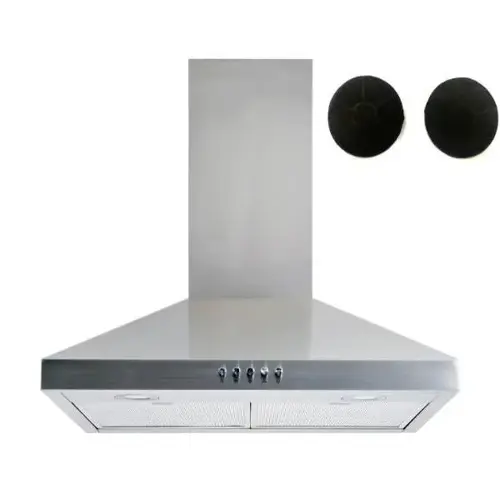 30" Convertible Stainless Steel Wall Mount Range Hood Charcoal Filter 30" Convertible Stainless Steel Wall Mount Range Hood Charcoal Filter