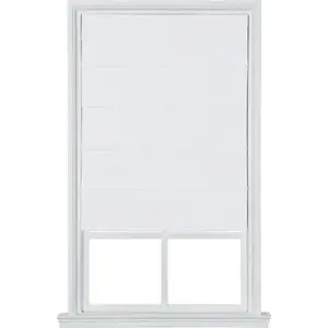 Home Basics NKCA3564 Cordless Cotton Duck Thermal Roman Shade 35" X 64" White