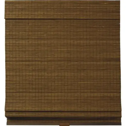 Cordless Natural Woven Bamboo Roman Shade 33" X 64" Zig Zag