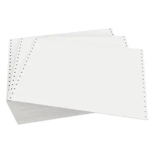 Domtar Earth Choice 120027 White Standard Perforation Continuous Form Paper 12" X 8-1/2"