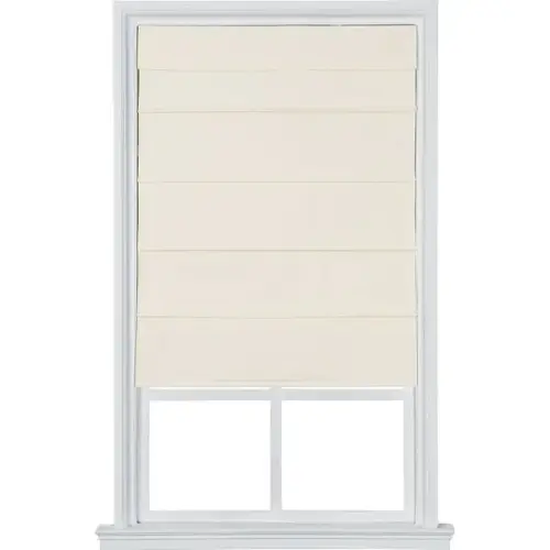 Cordless Cotton Duck Thermal Roman Shade 35" X 64" Ivory Cordless Cotton Duck Thermal Roman Shade 35" X 64" Ivory