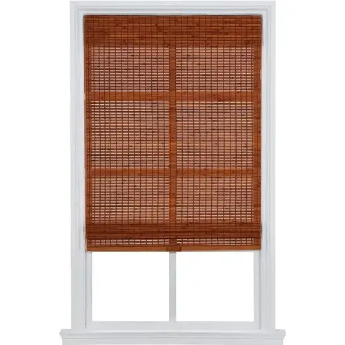 Cordless Natural Woven Bamboo Roman Shade 23" X 64" Oak Cordless Natural Woven Bamboo Roman Shade 23" X 64" Oak