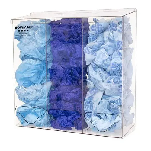 Bulk Dispenser - Triple - Tall Clear Petg Plastic