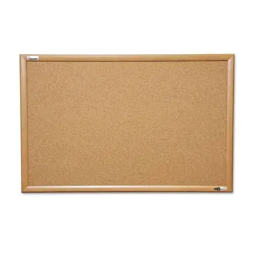 Quartet Cork Board, 36 X 48, Oak Frame
