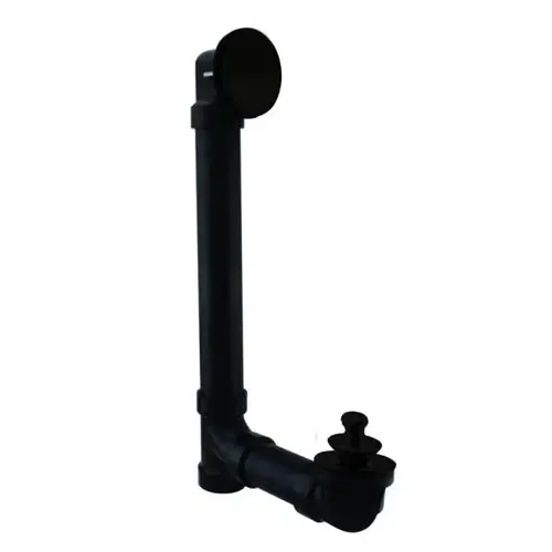 Illusionary Overflow 12in. And 4in. Sch. 40 Abs Bath Waste Matte Black Illusionary Overflow 12in. And 4in. Sch. 40 Abs Bath Waste Matte Black
