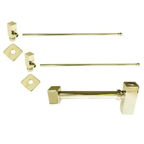 D1338qsl-01 Brass Qubic Trap 1/4-Turn Lavatory Supply Kit