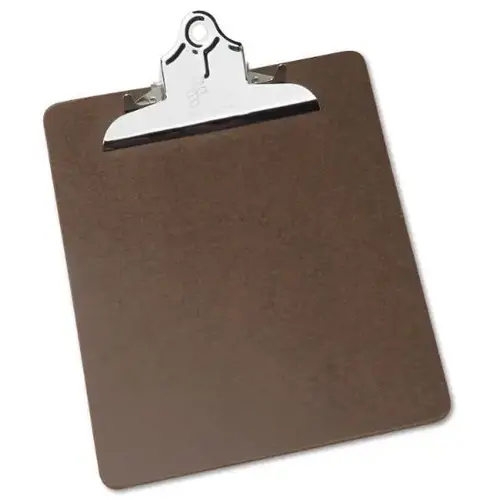 Composition Board Clipboard, 5 1/2 Metal Clip, 9 X 12 1/2 Composition Board Clipboard, 5 1/2 Metal Clip, 9 X 12 1/2