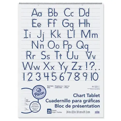 White Ruled Chart Tablets With Manuscript Cover 24" X 32" White Ruled Chart Tablets With Manuscript Cover 24" X 32"