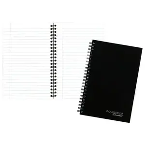 Cambridge Limited 6074 Black Linen Legal Side Bound Meeting Notebook 8" X 5"