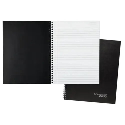 Black Linen Legal Side Bound Meeting Notebook 8-1/2 X 11"