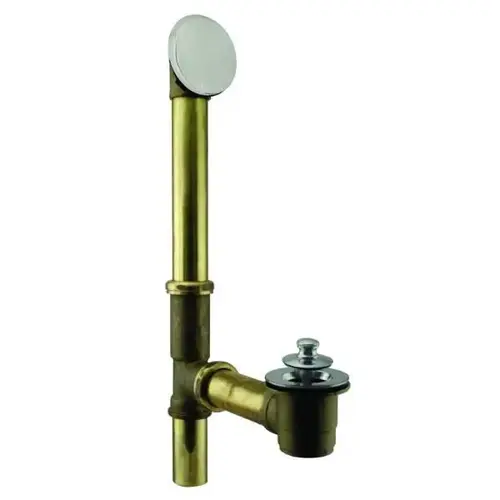 Twist, Close Bath Waste, Hidden Overflow 14 In. 17 Gauge, Satin Nickel Twist, Close Bath Waste, Hidden Overflow 14 In. 17 Gauge, Satin Nickel