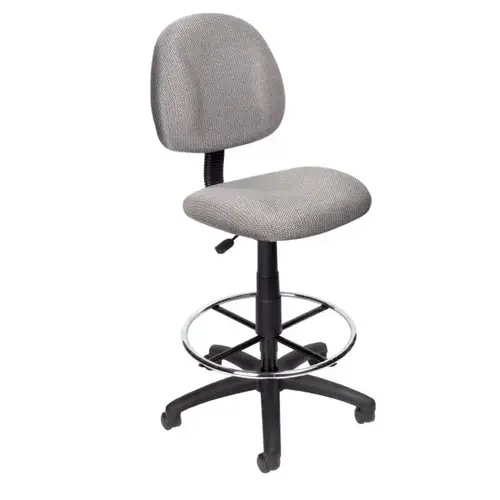 Armless Drafting Stool With Footring, Grey Armless Drafting Stool With Footring, Grey