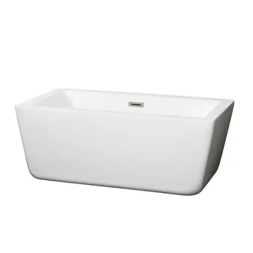Laura 59" Bathtub Brushed Nickel Drain And Overflow Trim