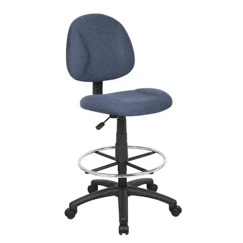 Armless Drafting Stool With Footring, Blue Armless Drafting Stool With Footring, Blue