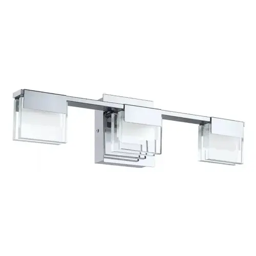 Vicino 21.25" 3-Light Chrome Led Vanity Light