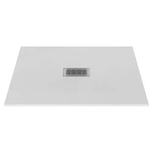 48" L X 34" W X 1.125" H Composite Stone Shower Pan White Sand