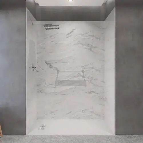 60" L X 32" W X 84" H Composite Stone Shower Kit Walls Shower Pan 60" L X 32" W X 84" H Composite Stone Shower Kit Walls Shower Pan