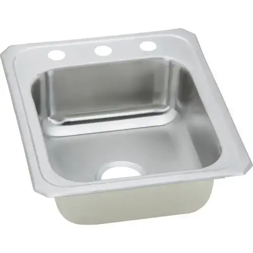 Single Bowl Stainless Steel Top Mount Sink 17 X 21-1/4 X 7" 1 Hole Single Bowl Stainless Steel Top Mount Sink 17 X 21-1/4 X 7" 1 Hole