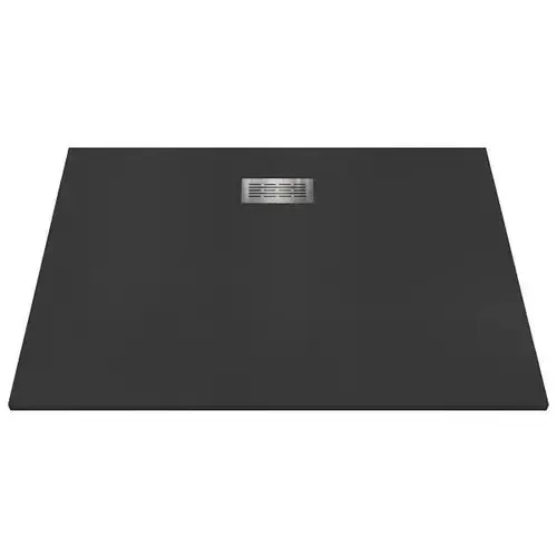 60" L X 42" W X 1.125" H Composite Stone Shower Pan Drain Graphite Sand 60" L X 42" W X 1.125" H Composite Stone Shower Pan Drain Graphite Sand