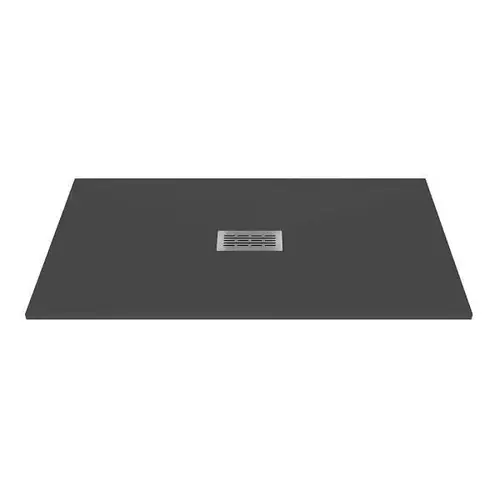 60" L X 32" W X 1.125" H Composite Stone Shower Pan Graphite Sand