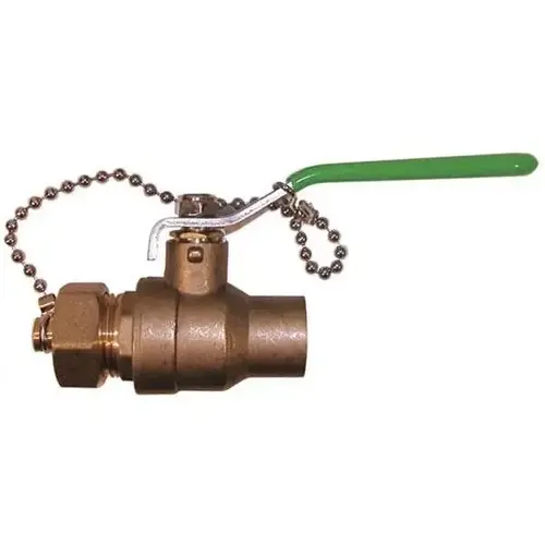 BALL VALVE, 3/4 IN. NPT END BY HOSE THREAD WITH CAP BALL VALVE, 3/4 IN. NPT END BY HOSE THREAD WITH CAP