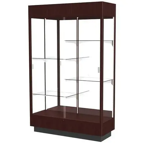 Waddell Heritage Wood Display Case Java Hardwood Finish W/ Mirror Back Waddell Heritage Wood Display Case Java Hardwood Finish W/ Mirror Back