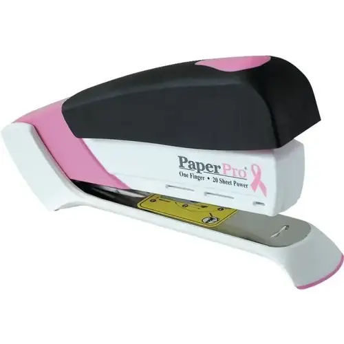 Desktop Stapler, Pink Ribbon Design, 1/4" Staple Size Desktop Stapler, Pink Ribbon Design, 1/4" Staple Size