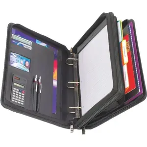 Samsonite 670270 Vinyl 3-Ring Padfolio, Black