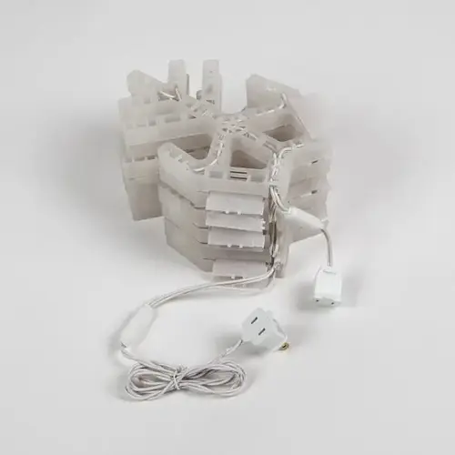 Wintergreen Lighting Folding Snowflake, Warm White LED Lights, 20"