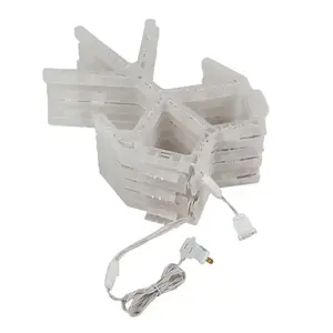 Kringle Traditions 79772 Wintergreen Lighting Folding Snowflake, Warm White LED Lights, 36"