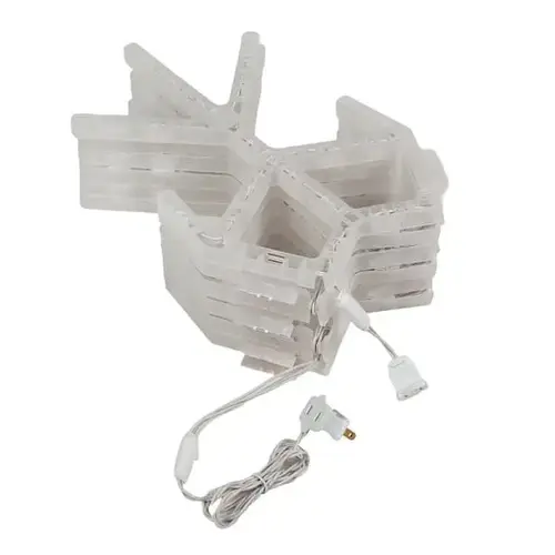 Wintergreen Lighting Folding Snowflake, Warm White LED Lights, 36"