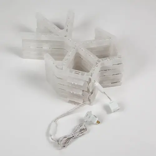 Wintergreen Lighting Folding Snowflake, Cool White LED Lights, 36"