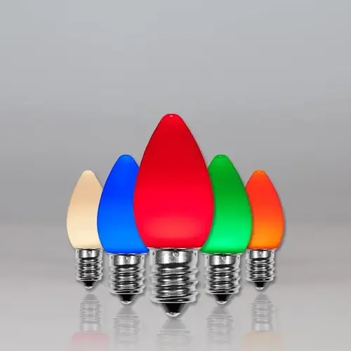 C7 Opticore LED Opaque Bulbs, E12, Dimmable, Multicolor C7 Opticore LED Opaque Bulbs, E12, Dimmable, Multicolor