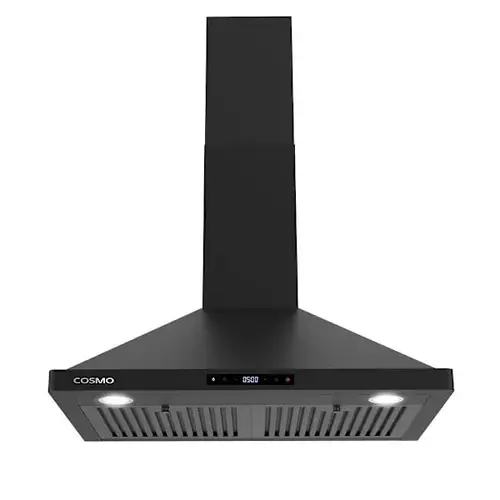 30 In. Vista Collection 380 CFM Ducted Wall Mount Range Hood, Touch Controls, LED Lights, Matte Black 30 In. Vista Collection 380 CFM Ducted Wall Mount Range Hood, Touch Controls, LED Lights, Matte Black
