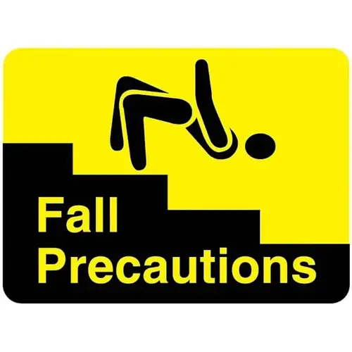 Fall Precautions Label 2-3/8"X1-3/4" Fall Precautions Label 2-3/8"X1-3/4"