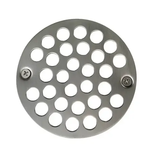 4" O.d. Sold Brass Shower Strainer Cover Satin Nickel 4" O.d. Sold Brass Shower Strainer Cover Satin Nickel