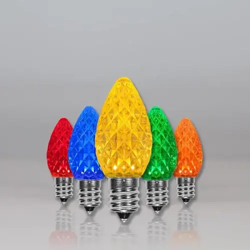 C7 Opticore LED Faceted Bulbs, E12, Dimmable, Multicolor C7 Opticore LED Faceted Bulbs, E12, Dimmable, Multicolor