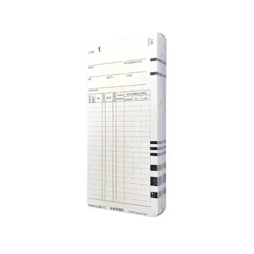 Mjr-Plus Timecards - 100