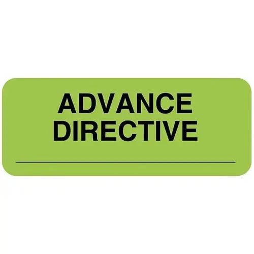 RRD ULMR297 Advance Directive Label 2-1/4x7/8