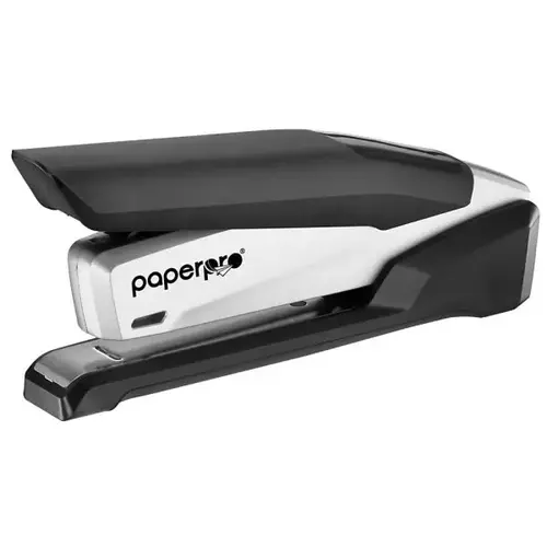 Black/silver One-Finger Premium Stapler