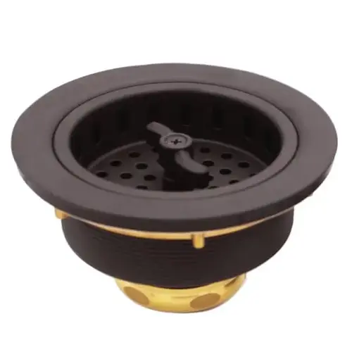 3-1/2" Wing Nut Style Large Kitchen Sink Basket Strainer Bronze 3-1/2" Wing Nut Style Large Kitchen Sink Basket Strainer Bronze