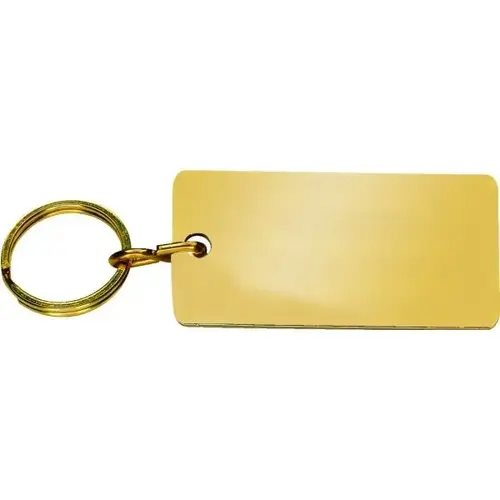 Customizable Aluminum Key Tag, Gold, Small, Rectangle Customizable Aluminum Key Tag, Gold, Small, Rectangle