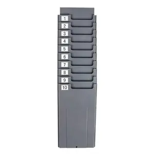 Amano TCR-100000 Universal Timecard Rack, 10 Slot Plastic, Wall Mount