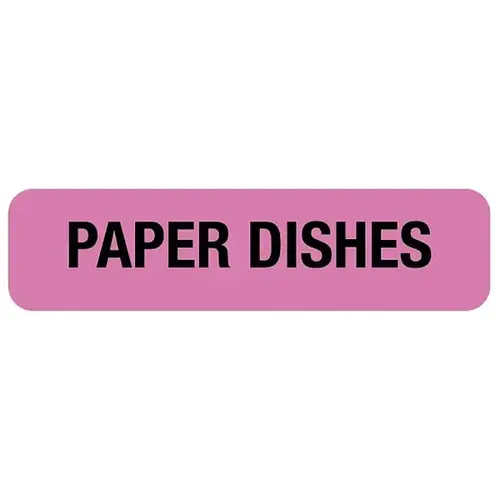 Paper Dishes Nutrition Communication Labels 1-1/4"X5/16" Paper Dishes Nutrition Communication Labels 1-1/4"X5/16"