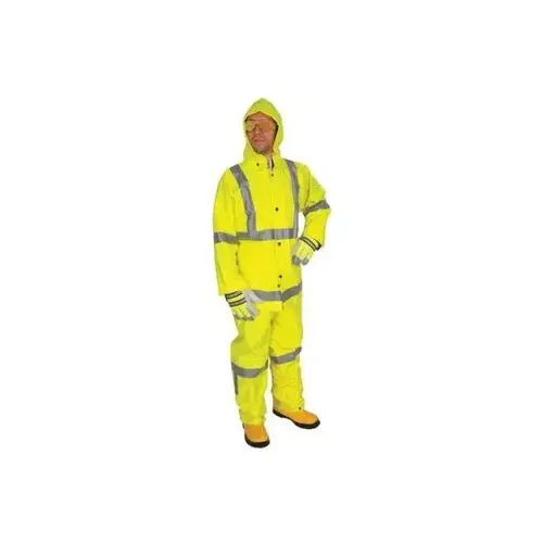 Extra Large Fluor Lime Luminator Rain Suit