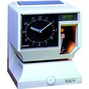 Amano 657276 Time Clock, Month/Date/Hour/Minute, 6-7/8 W X 8-1/4 H X 6-1/4 D