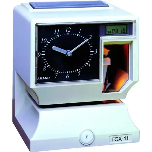 Time Clock, Month/Date/Hour/Minute, 6-7/8 W X 8-1/4 H X 6-1/4 D