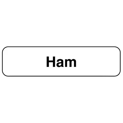 Ham Food Identification Labels 1-1/4"X5/16" Ham Food Identification Labels 1-1/4"X5/16"